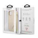 Kryt Guess GUHCP13SPSATLE iPhone 13 mini - beige