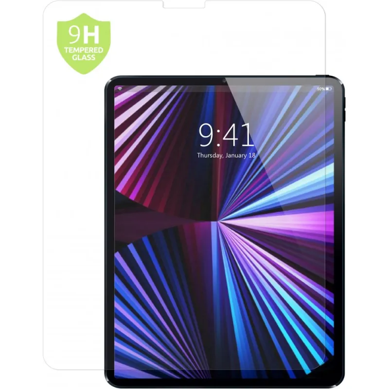 GECKO Prémiové ochranné sklo 2.5D FULL-COVER 0.3mm pro iPad Pro 12,9" (2018/20/21), čiré