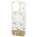 Kryt Guess 4G Pattern Script pro iPhone 14 Pro – zlatá