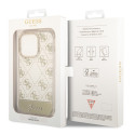 Kryt Guess 4G Pattern Script pro iPhone 14 Pro – zlatá