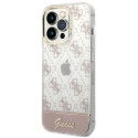 Kryt Guess 4G Pattern Script pro iPhone 14 Pro - pink