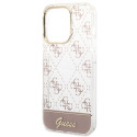 Kryt Guess 4G Pattern Script pro iPhone 14 Pro - pink
