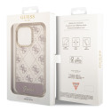 Kryt Guess 4G Pattern Script pro iPhone 14 Pro - pink
