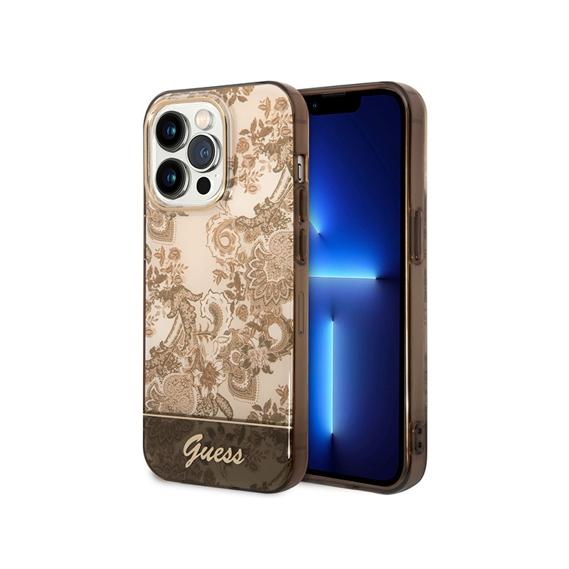 Kryt Guess GUHCP14LHGPLHC pro iPhone 14 Pro - ocler hardcase Porcelain Collection
