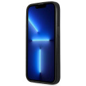 Kryt Guess Saffiano Triangle iPhone 14 Pro - stříbrná