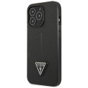 Kryt Guess SaffianoTriangle Logo pro iPhone 14 Pro černý