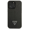 Kryt Guess SaffianoTriangle Logo pro iPhone 14 Pro černý