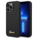 Kryt Guess SILICONE Vintage Gold pro iPhone 14 Pro - černý