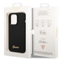 Kryt Guess SILICONE Vintage Gold pro iPhone 14 Pro - černý