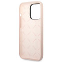 Kryt Guess SILICONE TRIANGLE pro iPhone 14 Pro - růžová