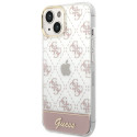 Kryt Guess 4G Pattern Script pro iPhone 14 Plus - růžová