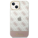 Kryt Guess 4G Pattern Script pro iPhone 14 Plus - růžová