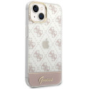 Kryt Guess 4G Pattern Script pro iPhone 14 Plus - růžová