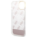 Kryt Guess 4G Pattern Script pro iPhone 14 Plus - růžová