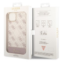 Kryt Guess 4G Pattern Script pro iPhone 14 Plus - růžová