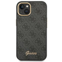 Kryt Guess 4G Vintage Gold Logo iPhone 14 Plus - black