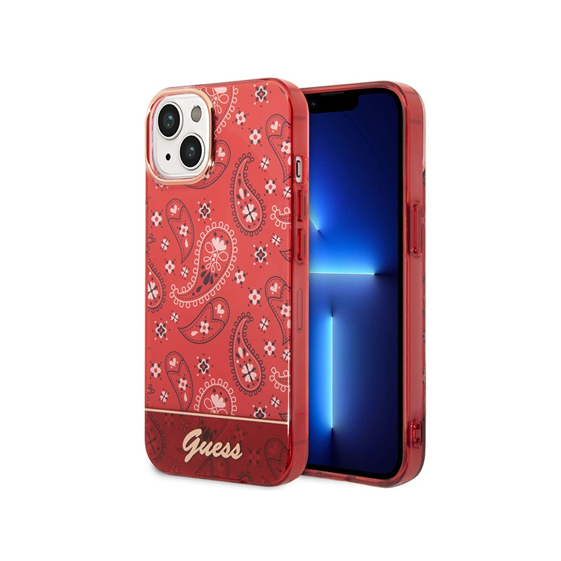 Kryt Guess GUHCP14MHGBNHR pro iPhone 14 Plus - červená/červená