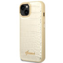 Kryt Guess Croco Collection pro iPhone 14 Plus - gold