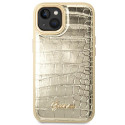Kryt Guess Croco Collection pro iPhone 14 Plus - gold