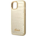 Kryt Guess Croco Collection pro iPhone 14 Plus - gold