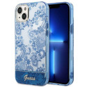 Kryt Guess Porcelain pro iPhone 14 Plus - modrá