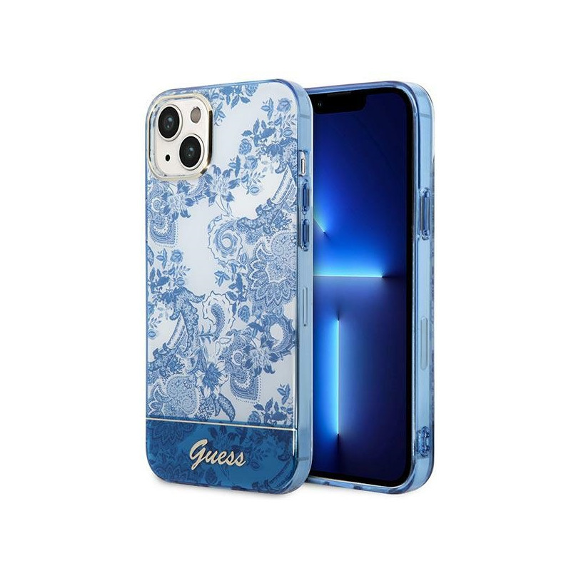 Kryt Guess GUHCP14MHGPLHB pro iPhone 14 Plus - modrá