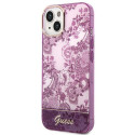 Kryt Guess Porcelain Collection iPhone 14 Plus – fuchsiová