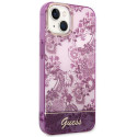 Kryt Guess Porcelain Collection iPhone 14 Plus – fuchsiová