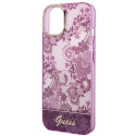 Kryt Guess Porcelain Collection iPhone 14 Plus – fuchsiová