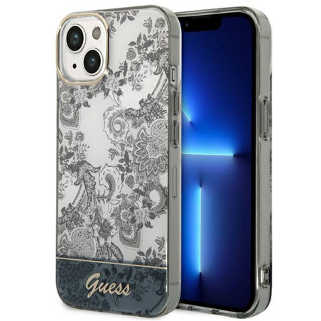 Kryt Guess Porcelain Collection pro iPhone 14 Plus - gray