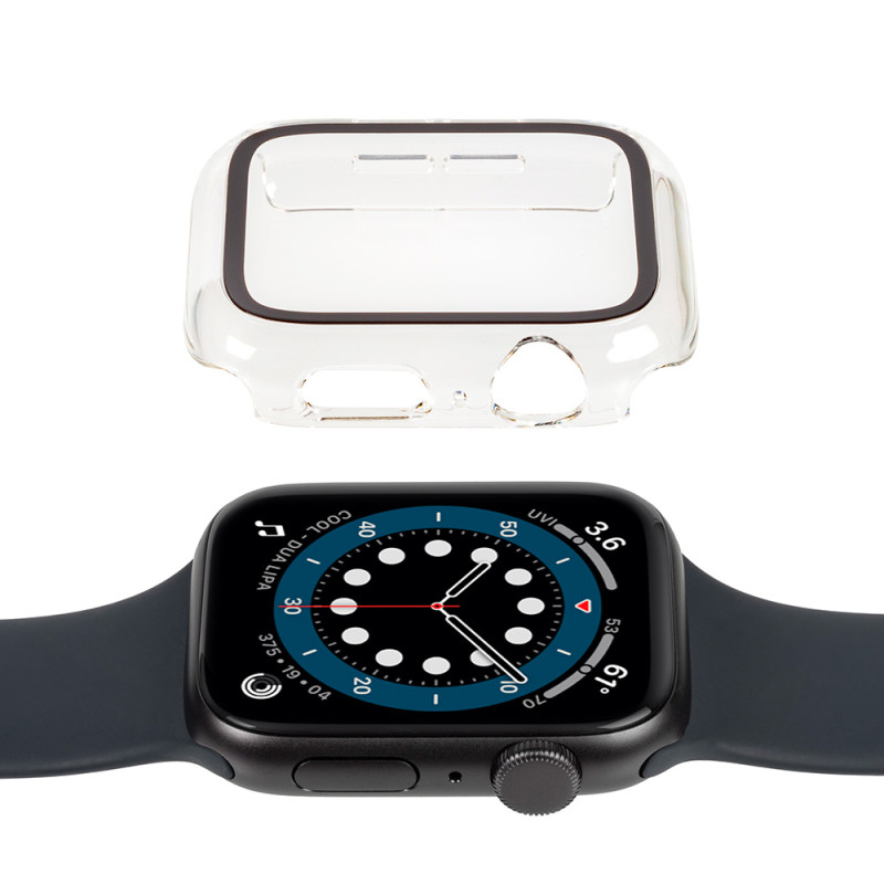 GECKO V10A02C0 Full Body Case 360° kryt pro Apple Watch 4/5/6/SE (44mm), čirý