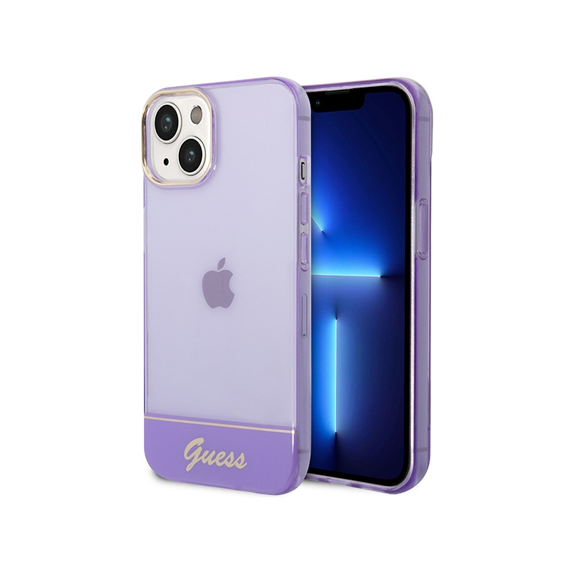 Kryt Guess TRANSLUCENT pro iPhone 14 - fialový