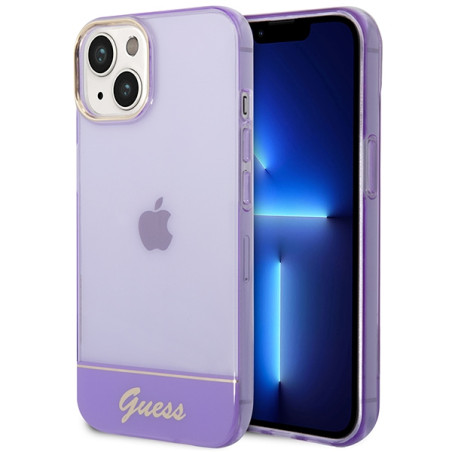 Kryt Guess Translucent pro iPhone 14 - fialový