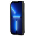 Kryt Guess Saffiano Triangle iPhone 14 - stříbrná
