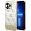 Kryt Guess 4G Pattern Script pro iPhone 14 Pro Max - zlatá/gold