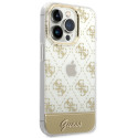 Kryt Guess 4G Pattern Script pro iPhone 14 Pro Max - zlatá/gold