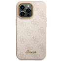 Kryt Guess 4G Vintage Gold Logo pro iPhone 14 Pro Max - růžový