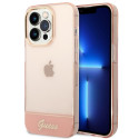 Kryt Guess TRANSLUCENT iPhone 14 Pro Max – růžová