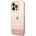 Kryt Guess TRANSLUCENT iPhone 14 Pro Max – růžová