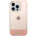 Kryt Guess TRANSLUCENT iPhone 14 Pro Max – růžová