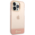 Kryt Guess TRANSLUCENT iPhone 14 Pro Max – růžová