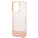 Kryt Guess TRANSLUCENT iPhone 14 Pro Max – růžová
