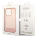 Kryt Guess TRANSLUCENT iPhone 14 Pro Max – růžová