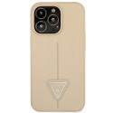 Kryt Guess Saffiano Triangle pro iPhone 14 Pro Max béžový