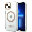 Kryt Guess GUHMP13MHTRMD iPhone 13 Metal Outline Magsafe - zlatá