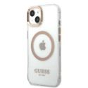 Kryt Guess GUHMP13MHTRMD iPhone 13 Metal Outline Magsafe - zlatá