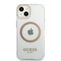Kryt Guess GUHMP13MHTRMD iPhone 13 Metal Outline Magsafe - zlatá
