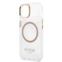 Kryt Guess GUHMP13MHTRMD iPhone 13 Metal Outline Magsafe - zlatá