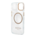 Kryt Guess GUHMP13MHTRMD iPhone 13 Metal Outline Magsafe - zlatá