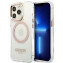 Kryt GUESS Metal Outline Magsafe iPhone 13 Pro Max - zlatá